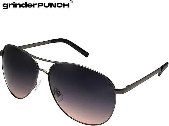 Big XL Wide Frame Extra Large Aviator Sunglasses (Gunmetal)