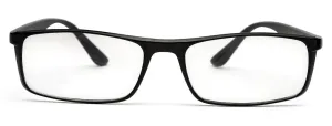 Black Glossy YourSpex Flex Rectangle Eyeglass for Men