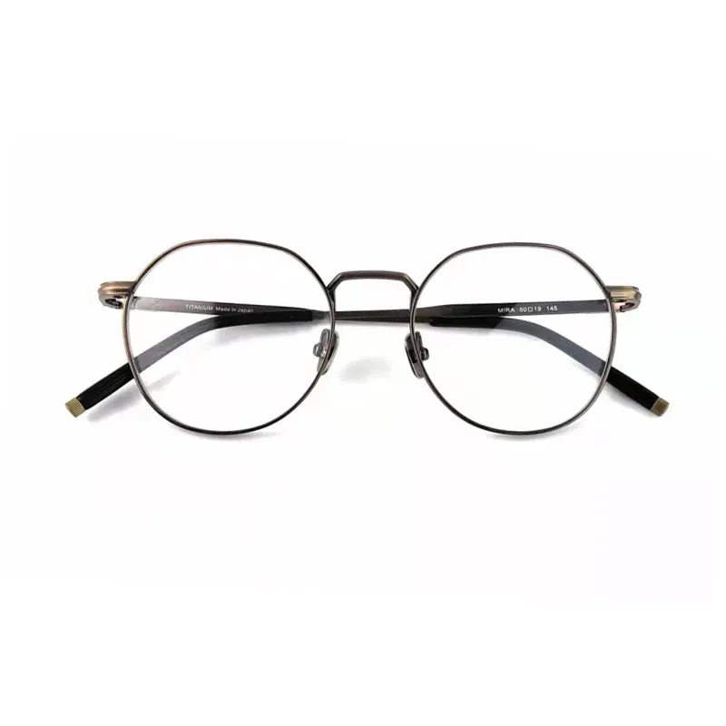 Black Mask Unisex Full Rim Round Titanium Eyeglasses M137