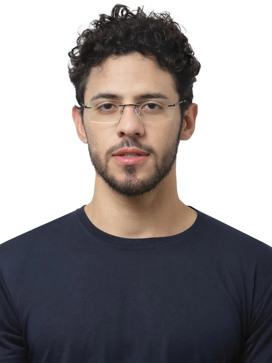 Black Rimless Frame For Men & Women