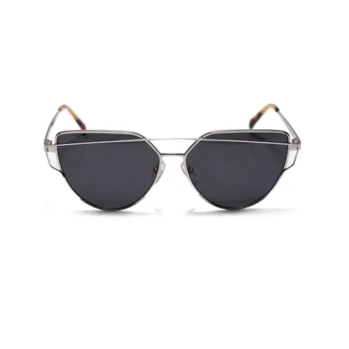 Blackburn Italian-Crafted, Trendy Cat Eye Sunglasses for Men Women in Black, Fashionable Big Black Sun Glasses UV400 Protection