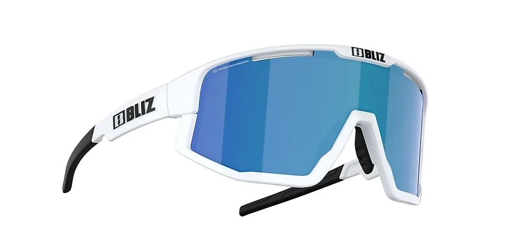 Bliz Fusion Sunglasses Cycling Sports Use White Frame Blue lens
