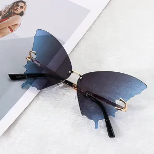 Blue Butterfly Shaped Sunglasses