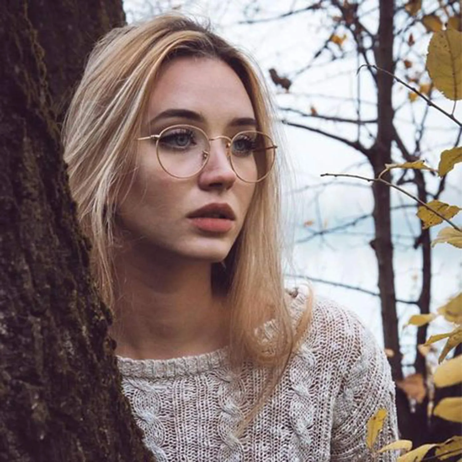 Blue Light Blocking Glasses for Women Men Retro Round Clear Lens Eyeglasses B1 Gold (Blue Light Blocking Glasses) Blue Light Blocking Glasses 50 Millimeters