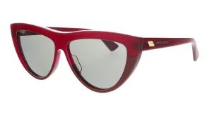 Bottega Veneta BV1018S-008 Red Cateye Sunglasses