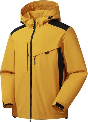 BOXIACEY Rain Jacket Women Lightweight Packable Hooded Rain Coat Windbreaker Plus Size Waterproof Raincoat with Pockets