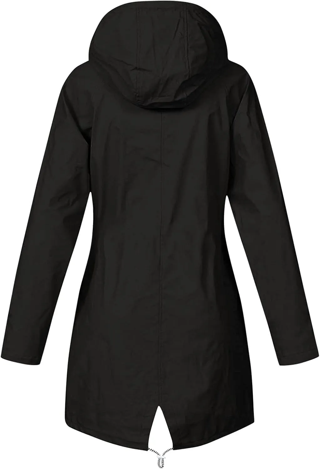 BOXIACEY Rain Jackets for Women Waterproof with Hood Lightweight Packable Windbreaker Outdoor Trench Coat Travel Jacket
