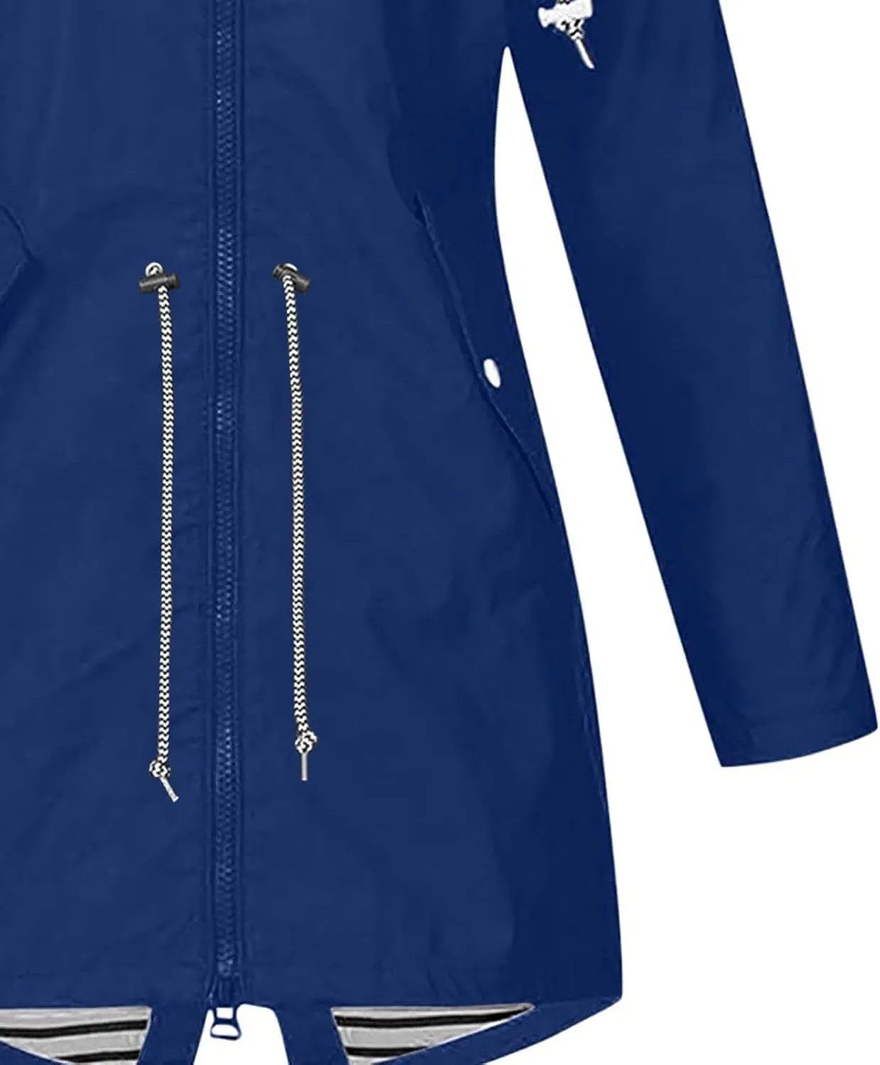BOXIACEY Rain Jackets for Women Waterproof with Hood Lightweight Packable Windbreaker Outdoor Trench Coat Travel Jacket
