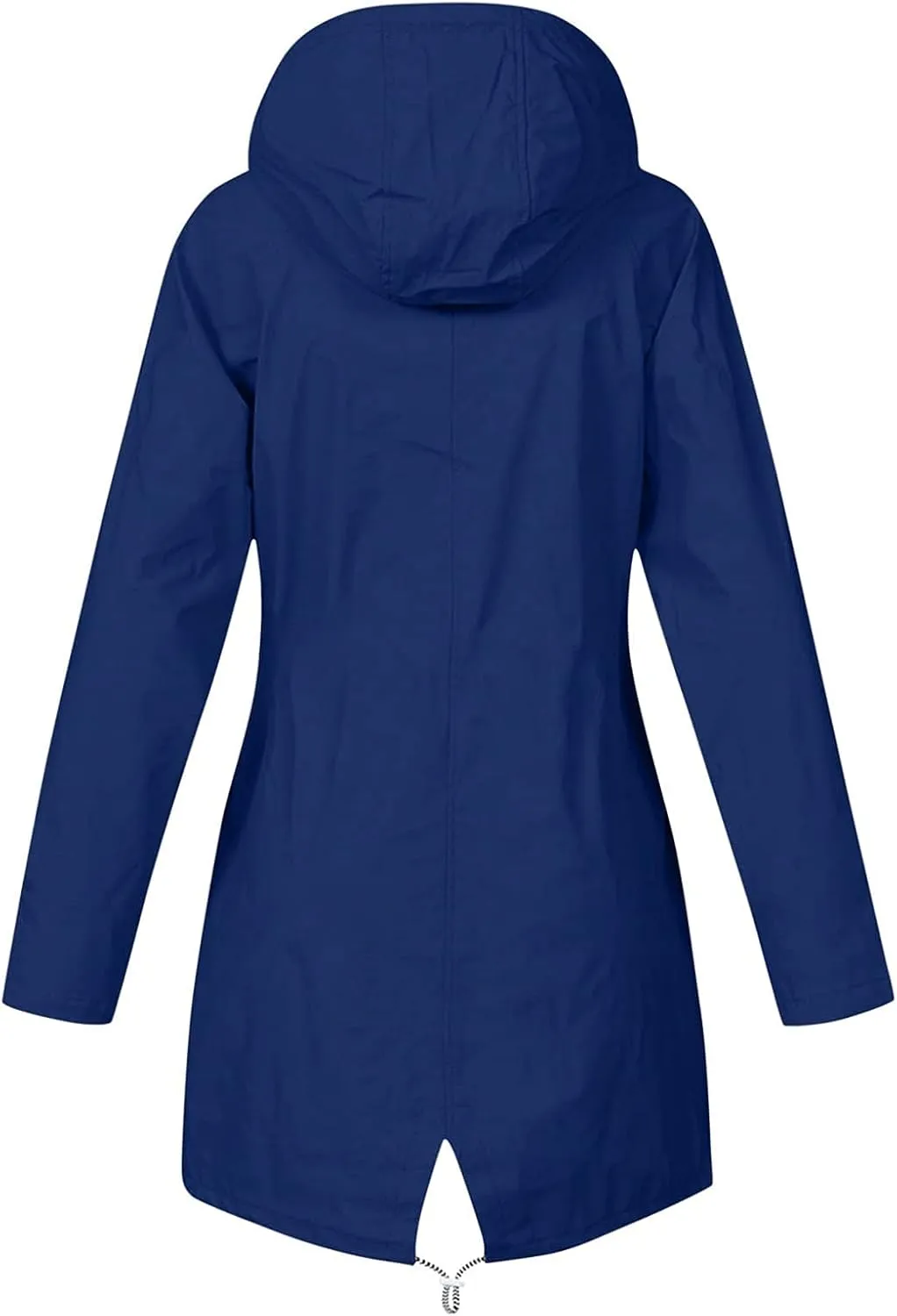 BOXIACEY Rain Jackets for Women Waterproof with Hood Lightweight Packable Windbreaker Outdoor Trench Coat Travel Jacket