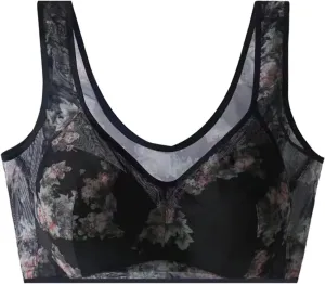 Bra for Ladies Seniors Older Support Figure Minimizer Solid Daisy Bras Push Up High Support Lace Gym Sports Bras