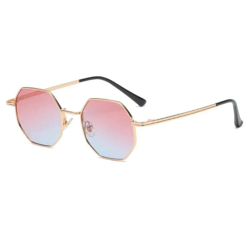 Brand Design 2023 Fashion New Polygonal Metal Sunglasses Retro Ladies Glasses Classic Trend Luxury Driving Travel Eyewear Uv400
