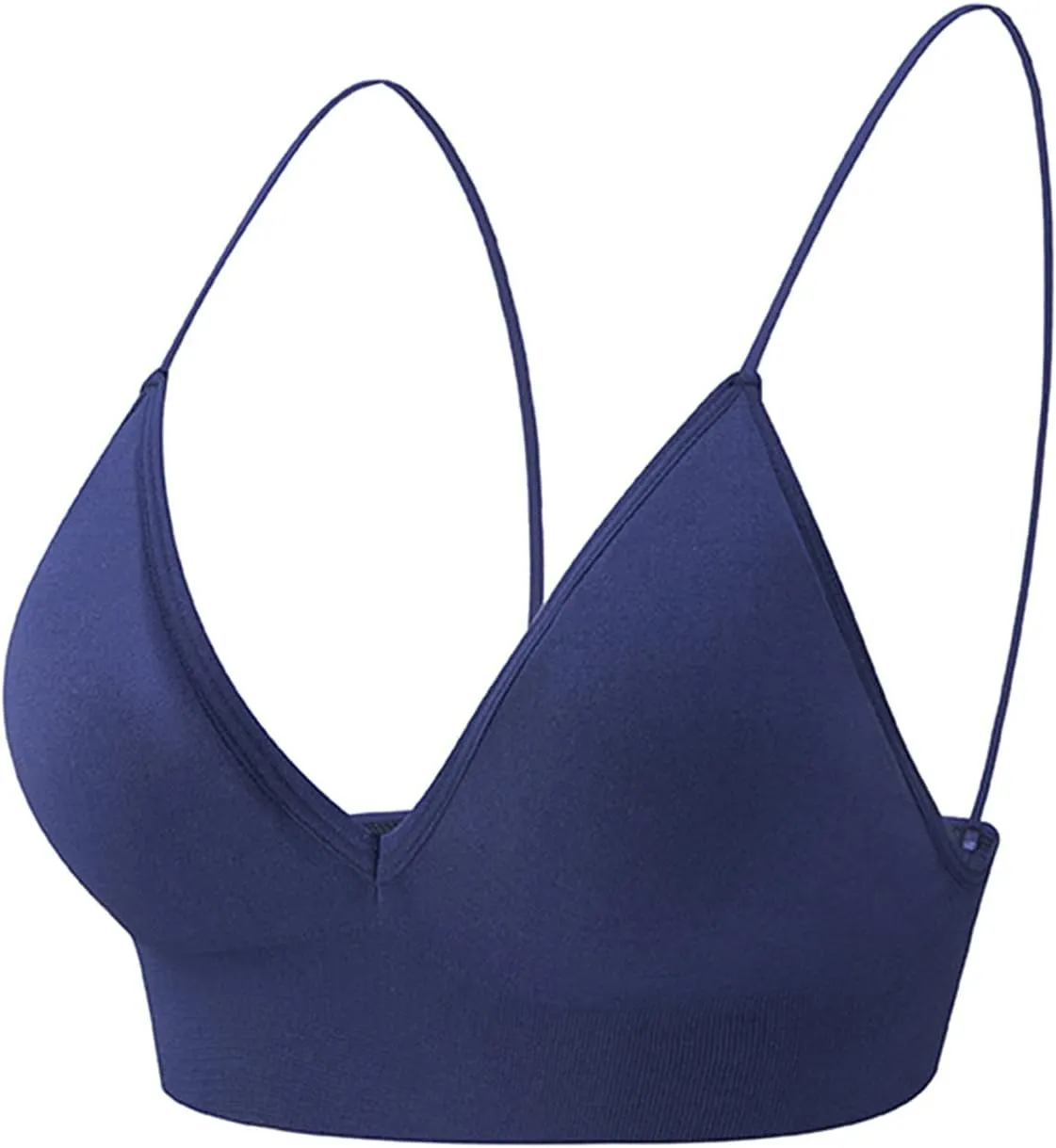 Bras for Women 1108# Solid Deep V Triangle Cup Bra Seamless Thin Strap Thin High Stretch Casual Base Layer Yoga Bra