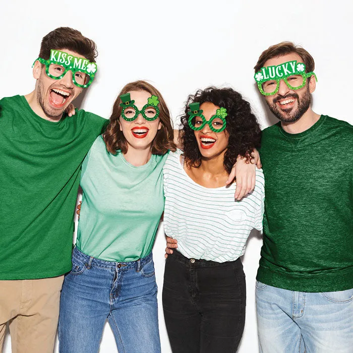 Bulk St. Patrick's Day Assorted Paper Eyeglasses (24 per Case)