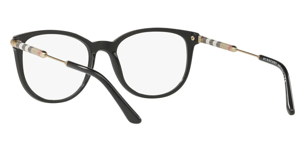 Burberry Black Gold Women Designer Square Frames Eyeglasses BE 2255Q 3001 51