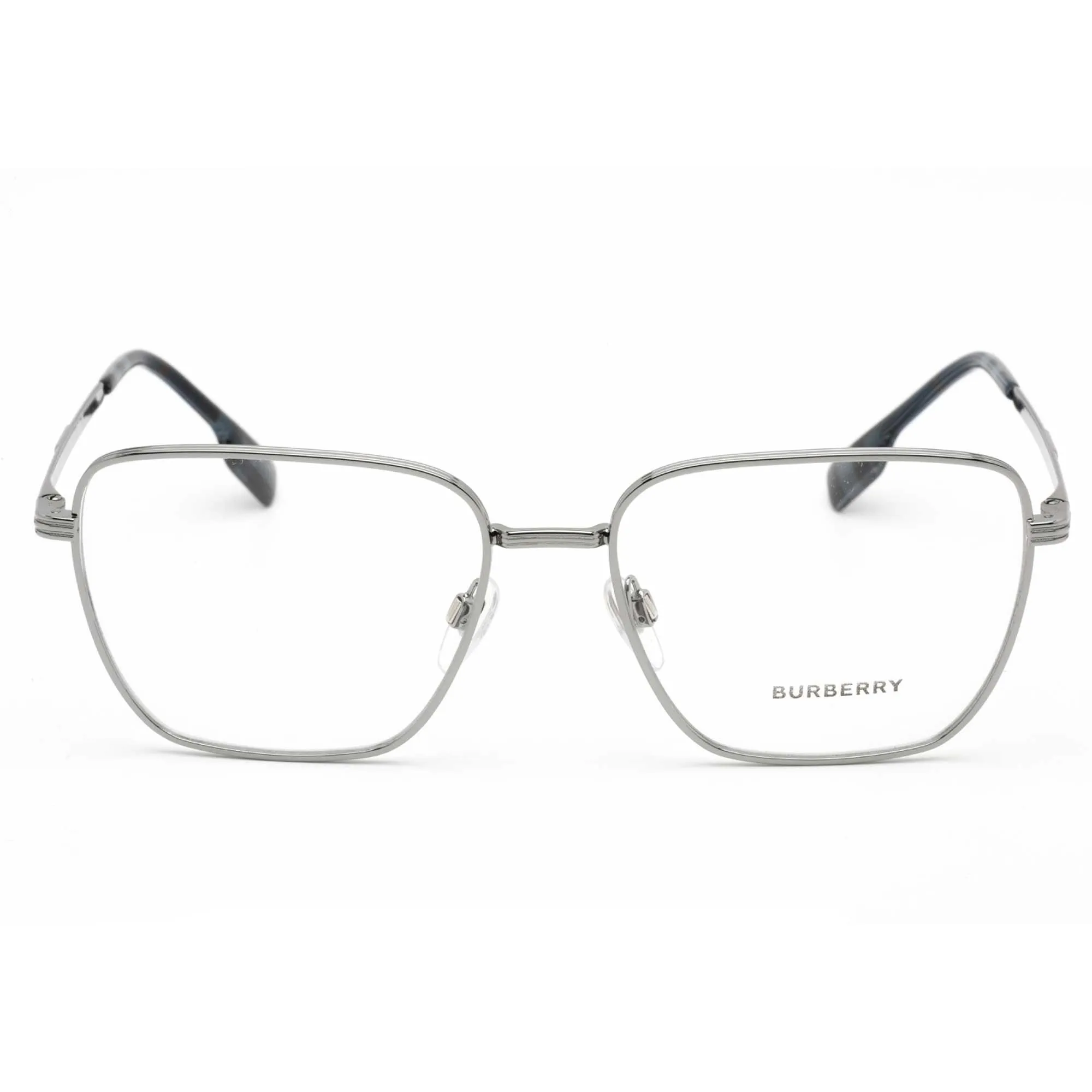 Burberry Men's Eyeglasses - Gunmetal Square Full Rim Metal Frame | 0BE1368 1003