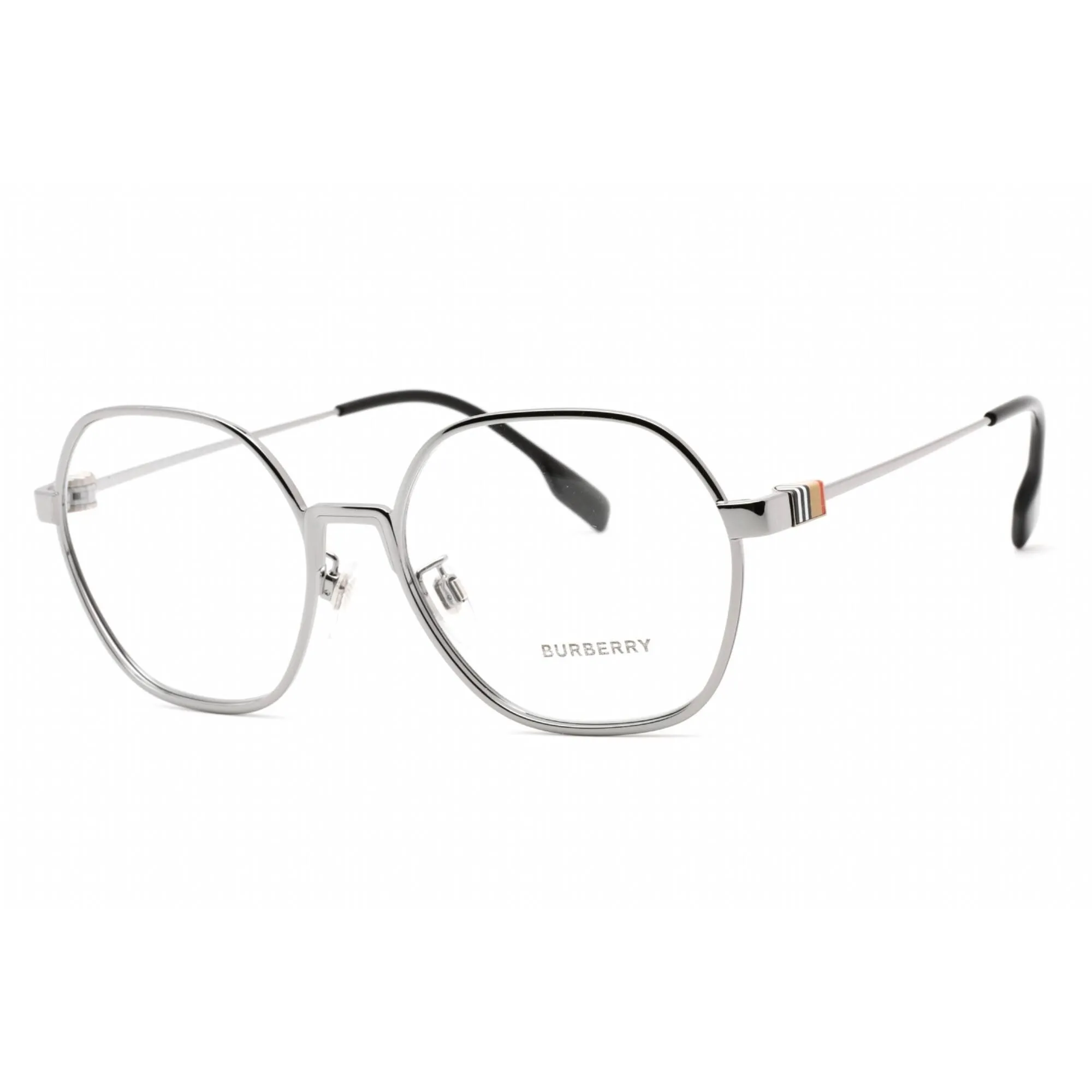 Burberry Unisex Eyeglasses - Full Rim Hexagon Gunmetal Metal Frame | 0BE1379D 1003