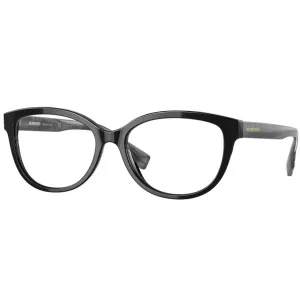 Burberry Women's Eyeglasses - Black Acetate Frame Clear Demo Lens | 0BE2357 3980