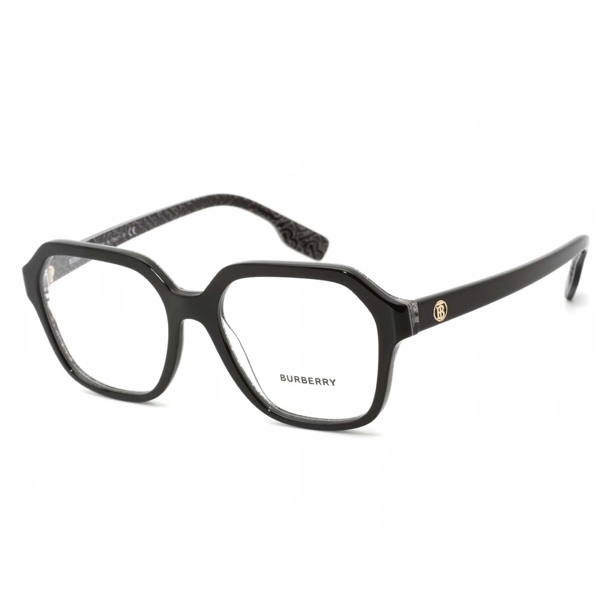 Burberry Women's Eyeglasses - Black Print Crystal Frame Clear Lens | 0BE2358 3977