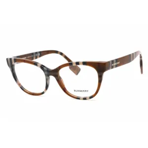 Burberry Women's Eyeglasses - Full Rim Cat Eye Check Brown, 53 mm | 0BE2375 3966
