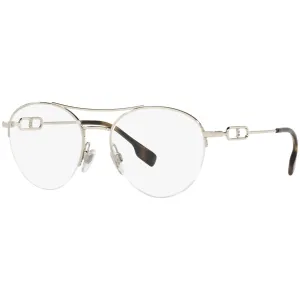 Burberry Women's Eyeglasses - Light Gold Metal Round Frame | BURBERRY 0BE1354 1320