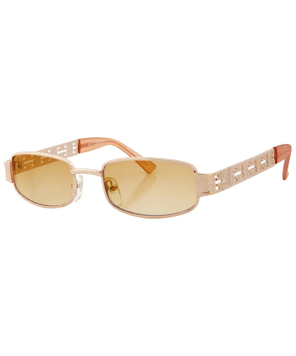 BUTABI Gold Square Sunglasses