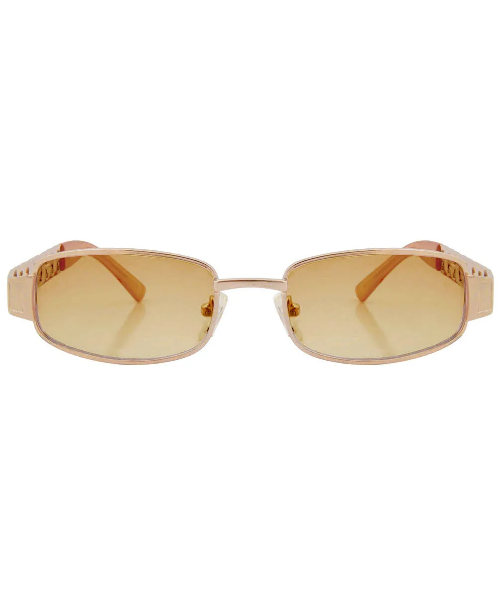 BUTABI Gold Square Sunglasses