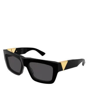 BV 1178S Rectangle Acetate Sunglasses, Black/Grey (G)