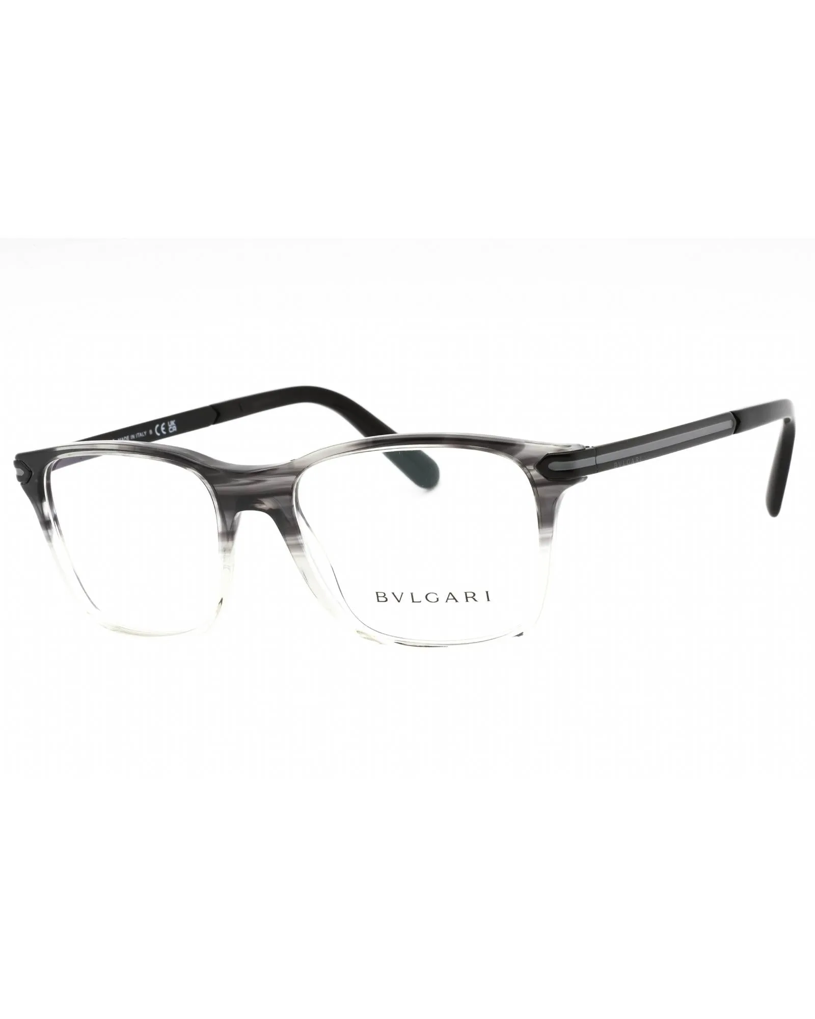 Bvlgari  Eyeglasses - Gradient Grey Acetate Frames  Authentic  NY578648 Eyeglass Frames  Designer Eyeglasses for Women and Men -    Semi-Rimless Eyeglasses - Grey Ombre