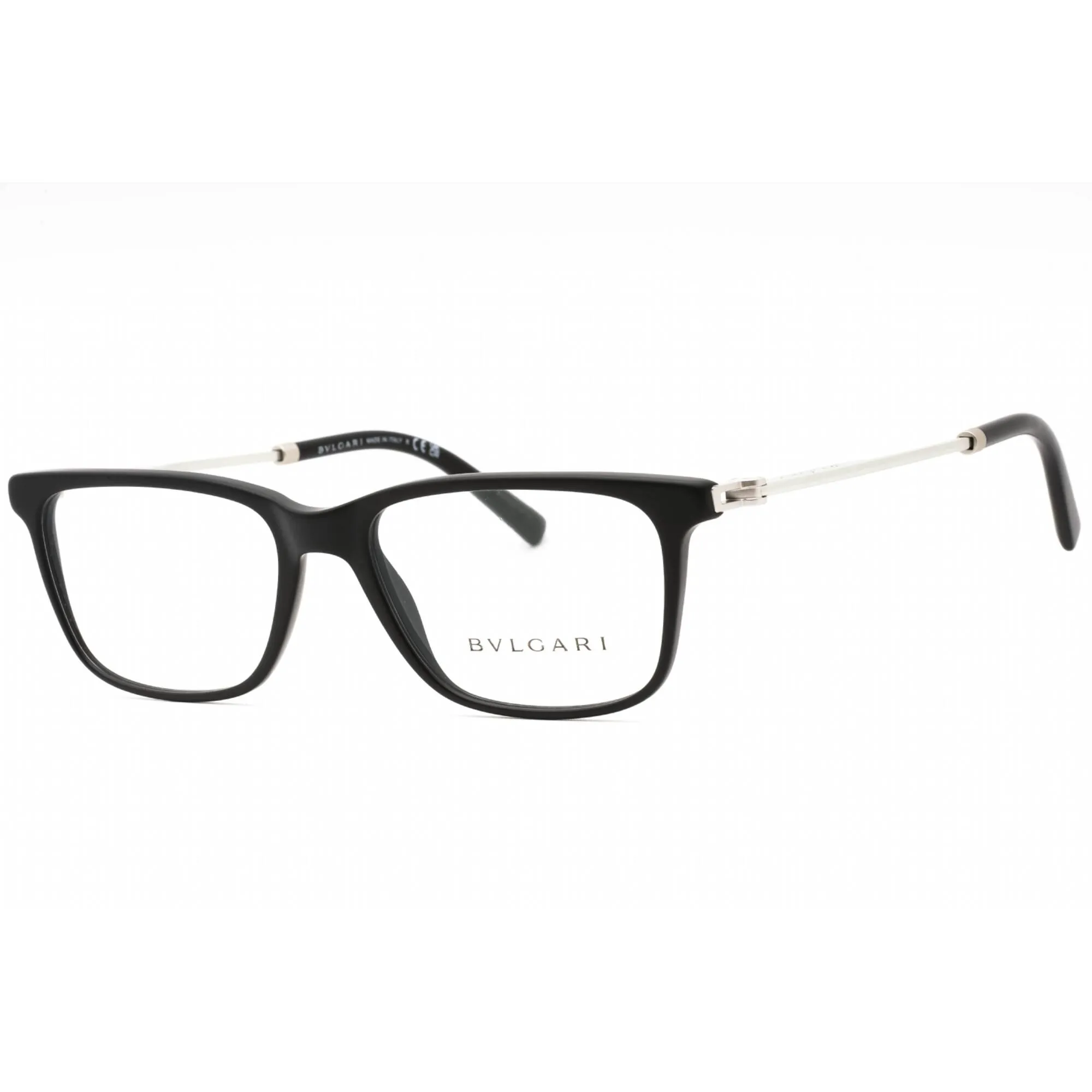 Bvlgari Men's Eyeglasses - Matte Black Plastic Rectangular 55mm Frame | 0BV3053 5313