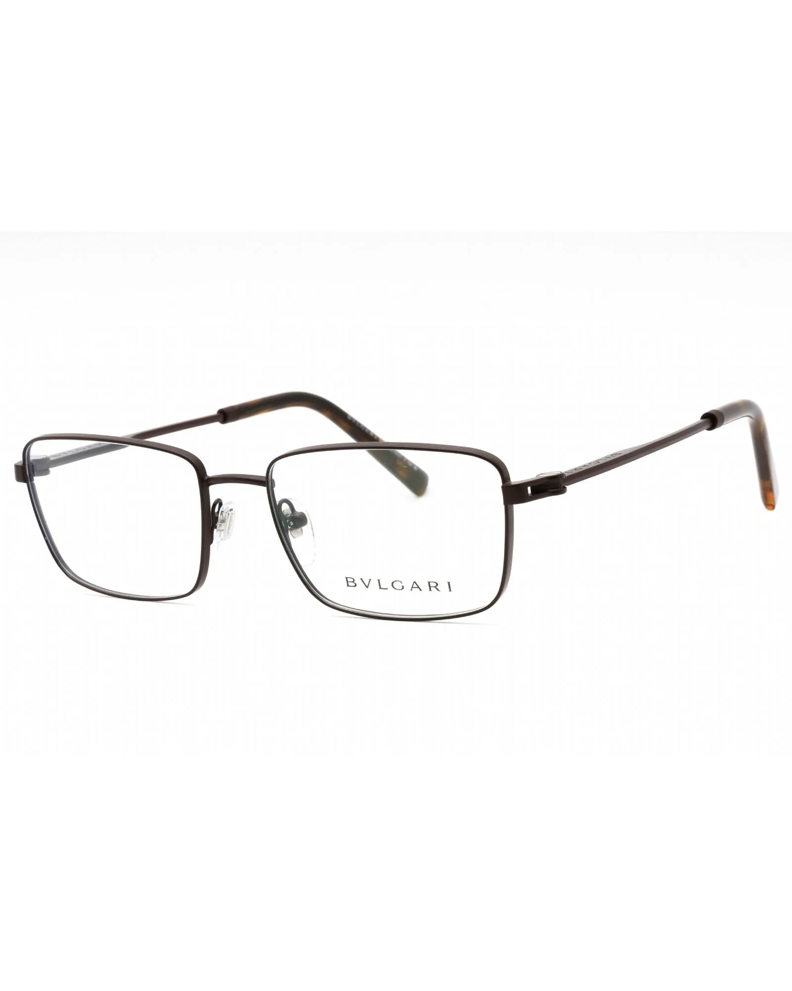 Bvlgari  Metal Frame Eyeglasses   Square Eyeglasses  Brown  Eyeglasses