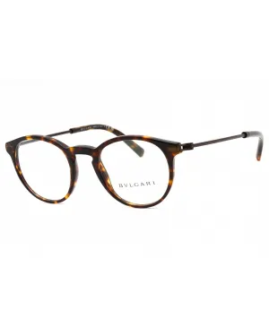 Bvlgari  NY578610 Round Tortoise Shell Eyeglasses  Authentic  Tortoise Acetate Round Eyeglasses  Designer  Round Frame Eyeglasses - NY578610