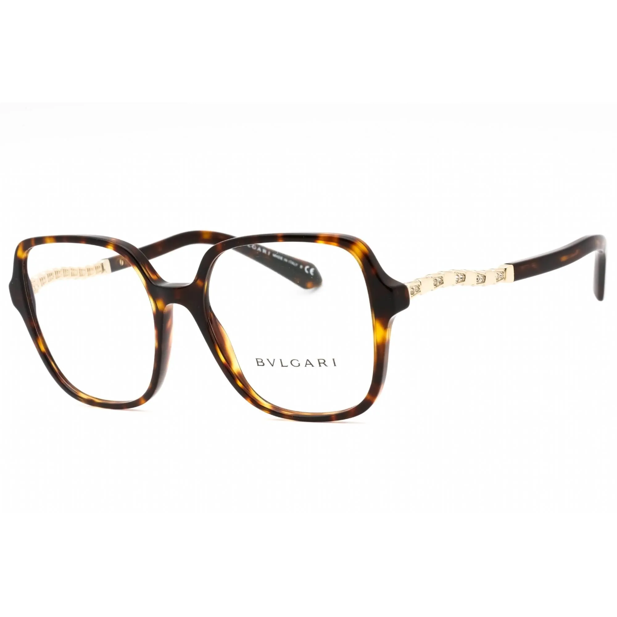 Bvlgari Women's Eyeglasses - Havana Plastic Full Rim Butterfly Frame | 0BV4201B 504