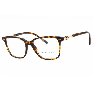 Bvlgari Women's Eyeglasses - Havana Plastic Full Rim Cat Eye Shape Frame | 0BV4203 504
