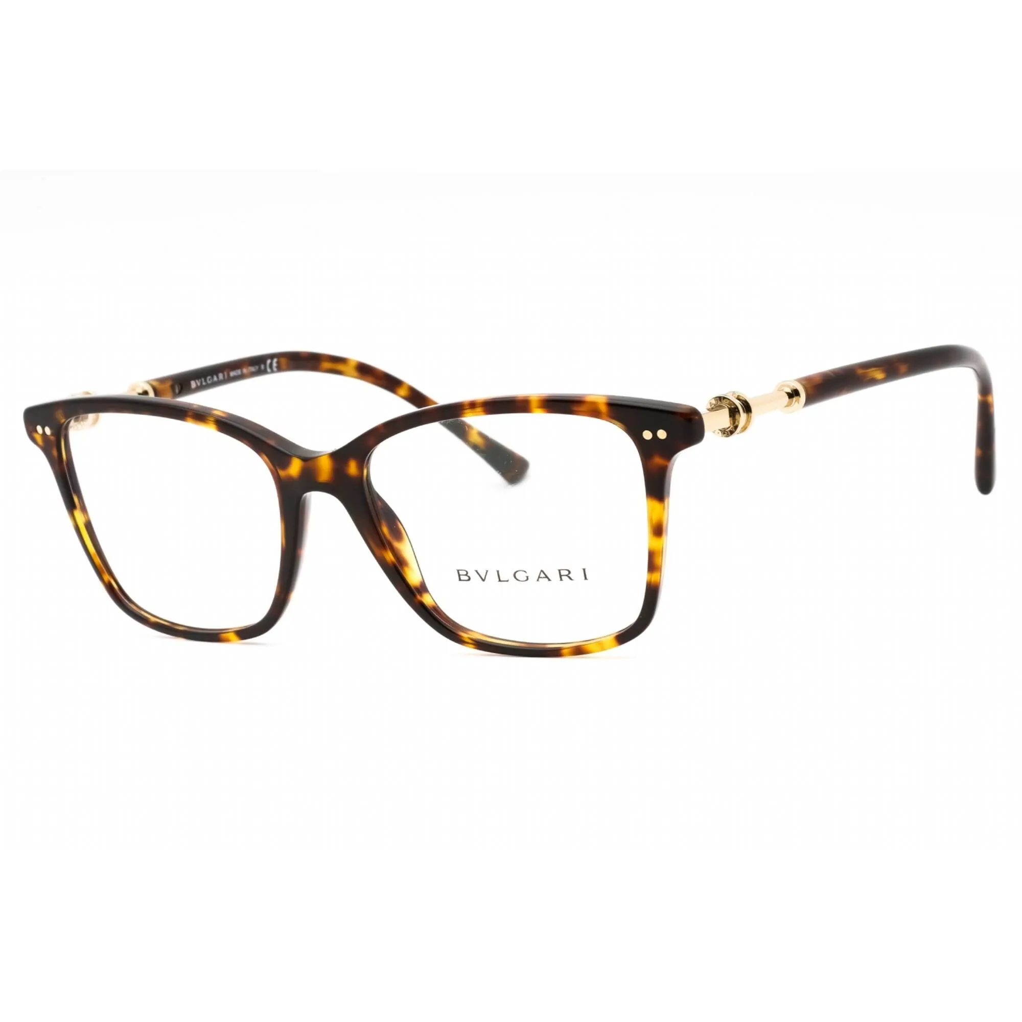 Bvlgari Women's Eyeglasses - Havana Plastic Full Rim Cat Eye Shape Frame | 0BV4203 504