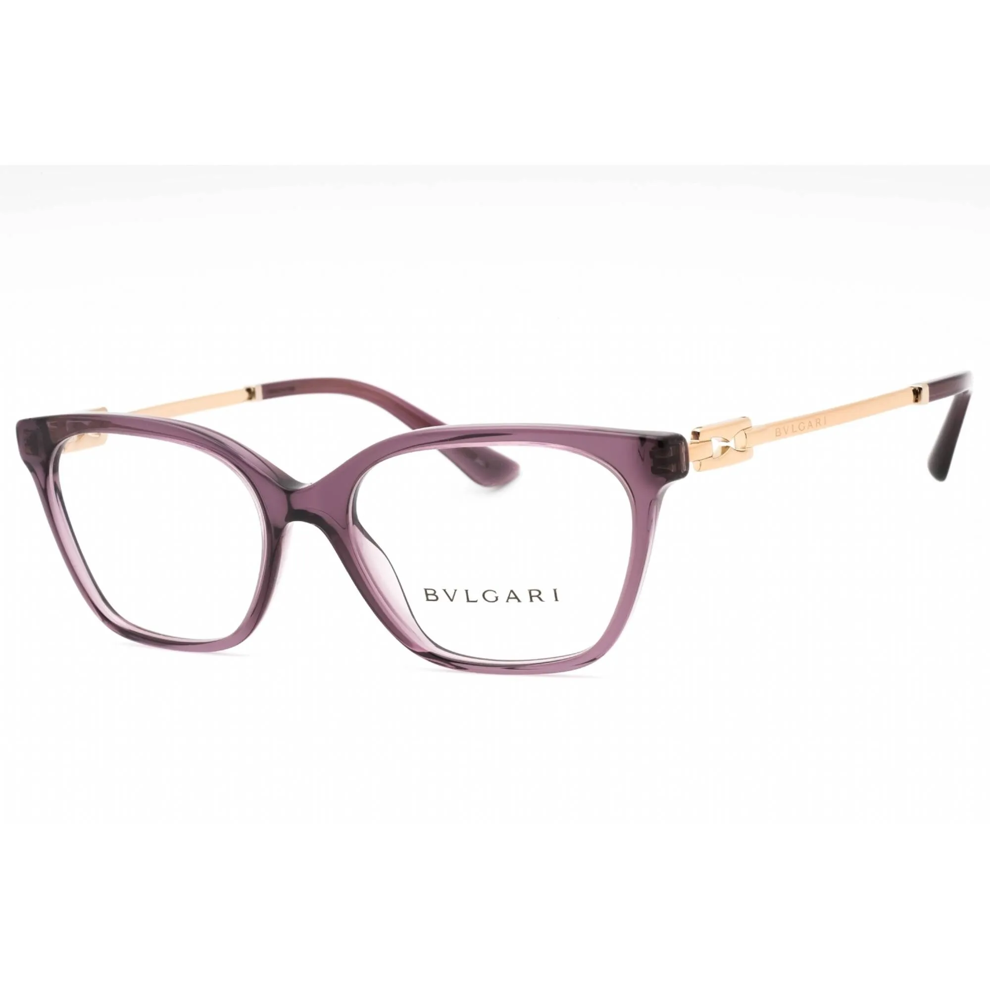 Bvlgari Women's Eyeglasses - Transparent Amethyst Plastic 53mm Frame | 0BV4207 5514