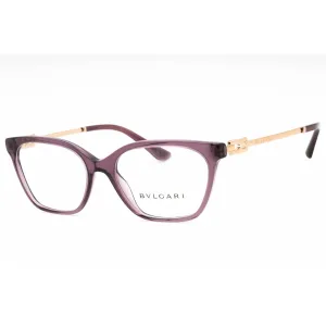 Bvlgari Women's Eyeglasses - Transparent Amethyst Plastic 53mm Frame | 0BV4207 5514