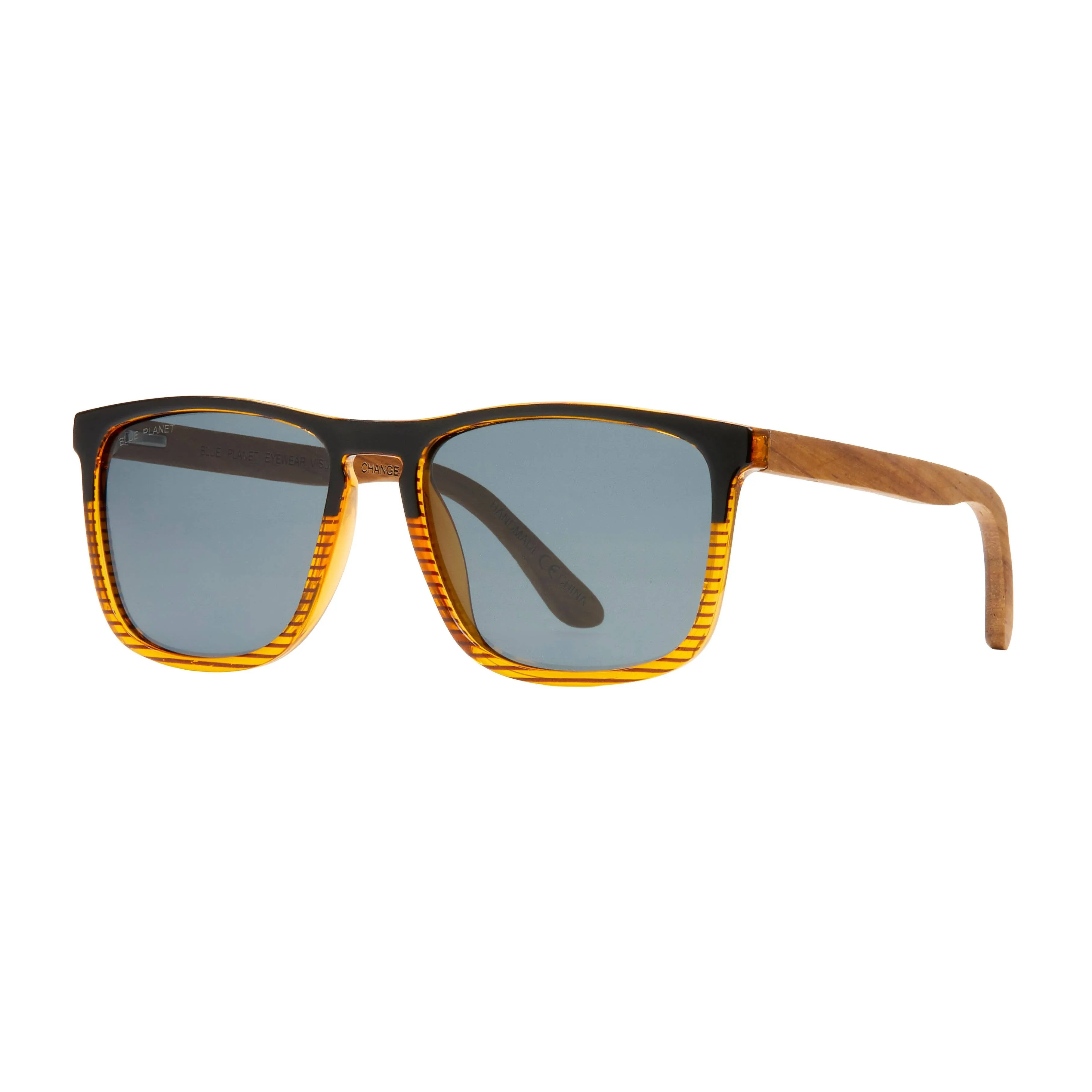 Cail - Black Brown/ Walnut Wood / Smoke Polarized