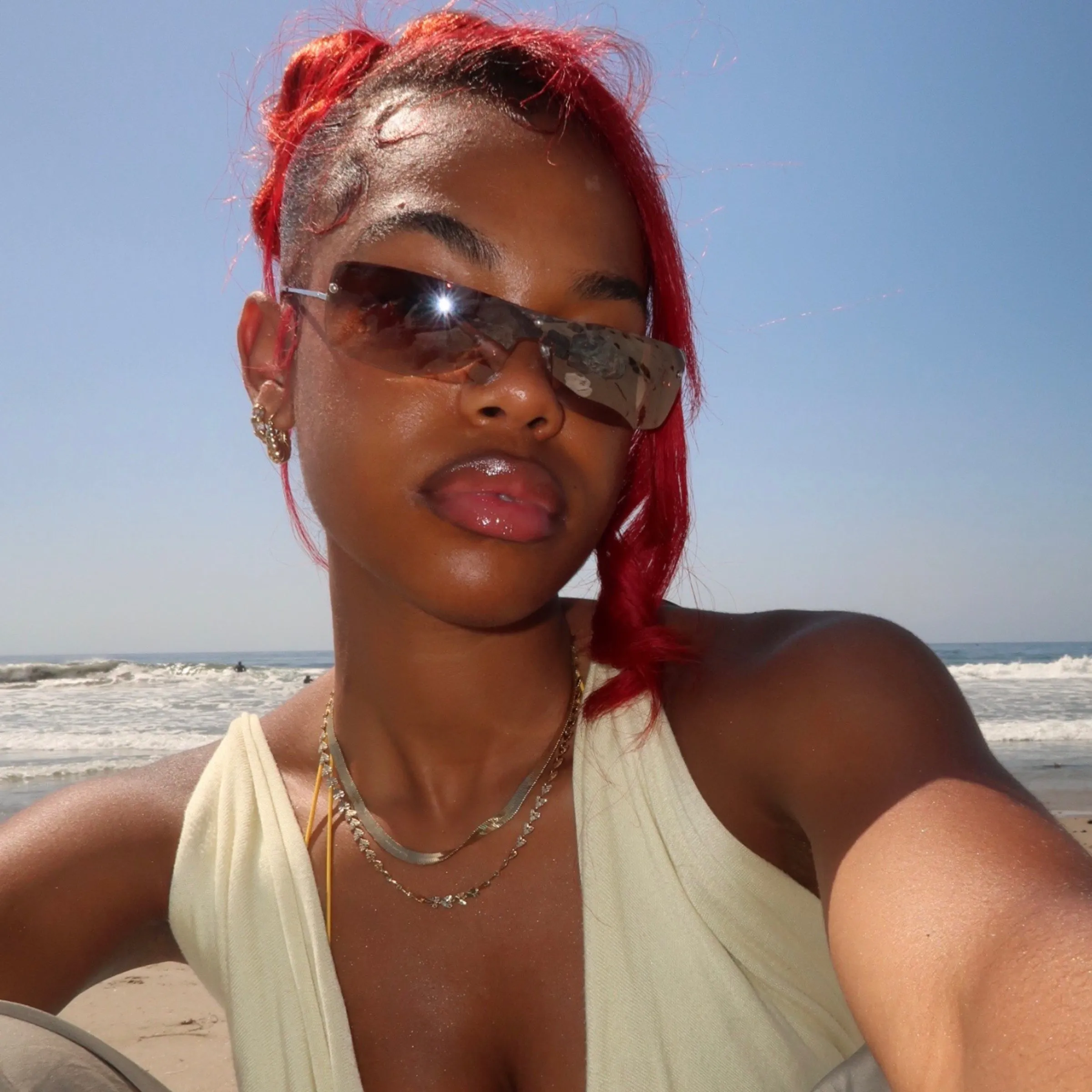 CALIFORNIA GIRL Frameless Shield Sunglasses