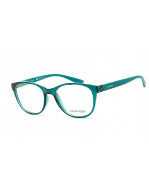 Calvin Klein  CK19572 Eyeglasses CRYSTAL TEAL/Clear demo lens