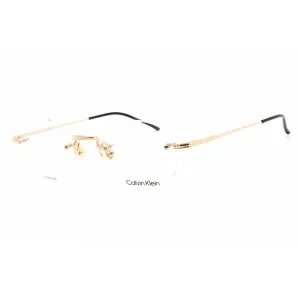 Calvin Klein Men's Eyeglasses - Clear Lens Gold Titanium Round Frame | CK22112T 717