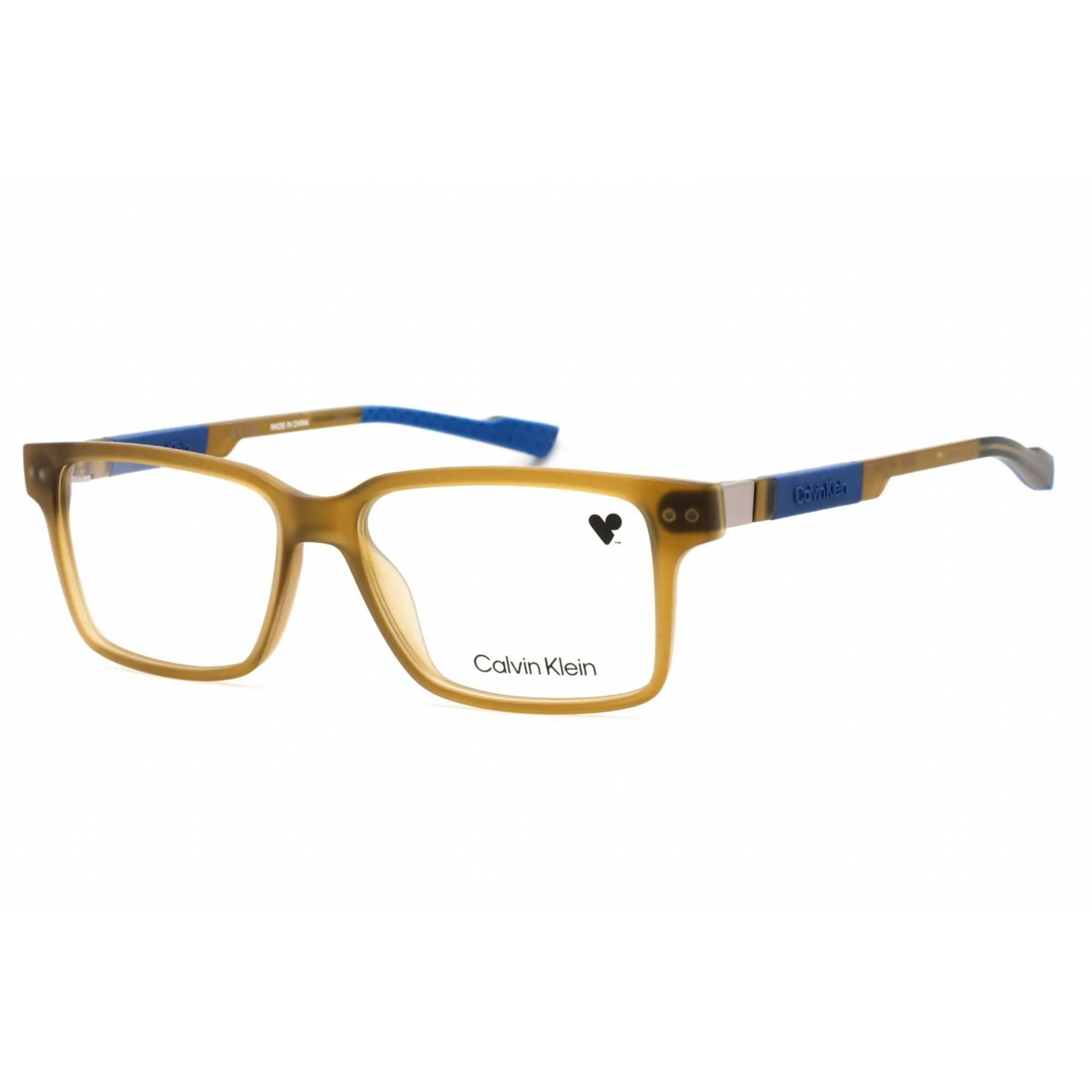 Calvin Klein Men's Eyeglasses - Sand Plastic Full Rim Rectangular Frame | CK23550 208