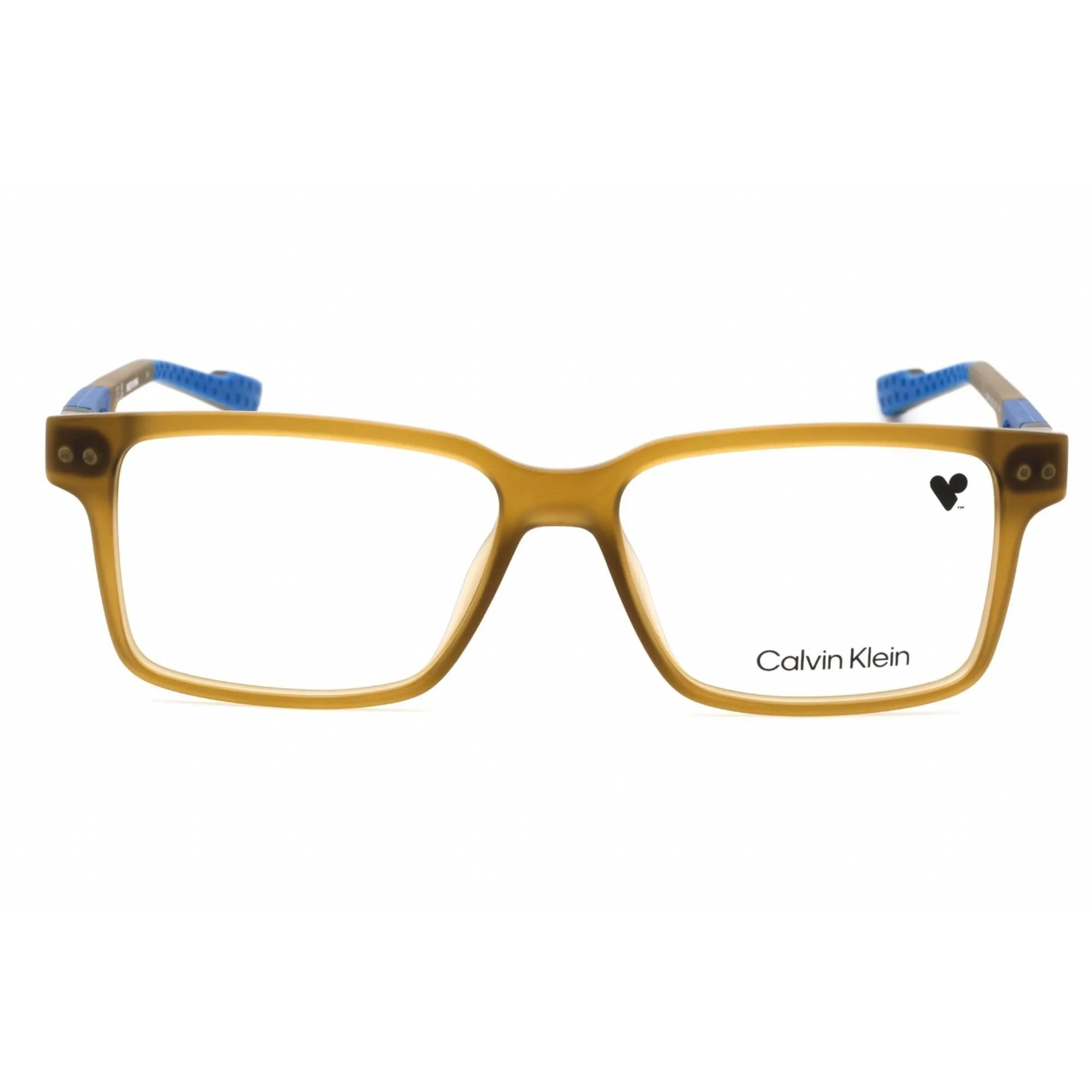 Calvin Klein Men's Eyeglasses - Sand Plastic Full Rim Rectangular Frame | CK23550 208