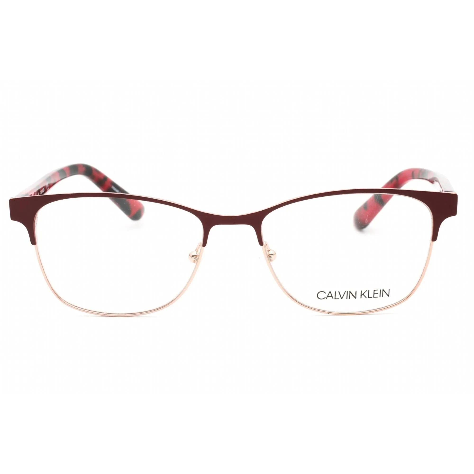 Calvin Klein Women's Eyeglasses - Berry Full Rim Metal Frame Clear Lens | CK19305 654