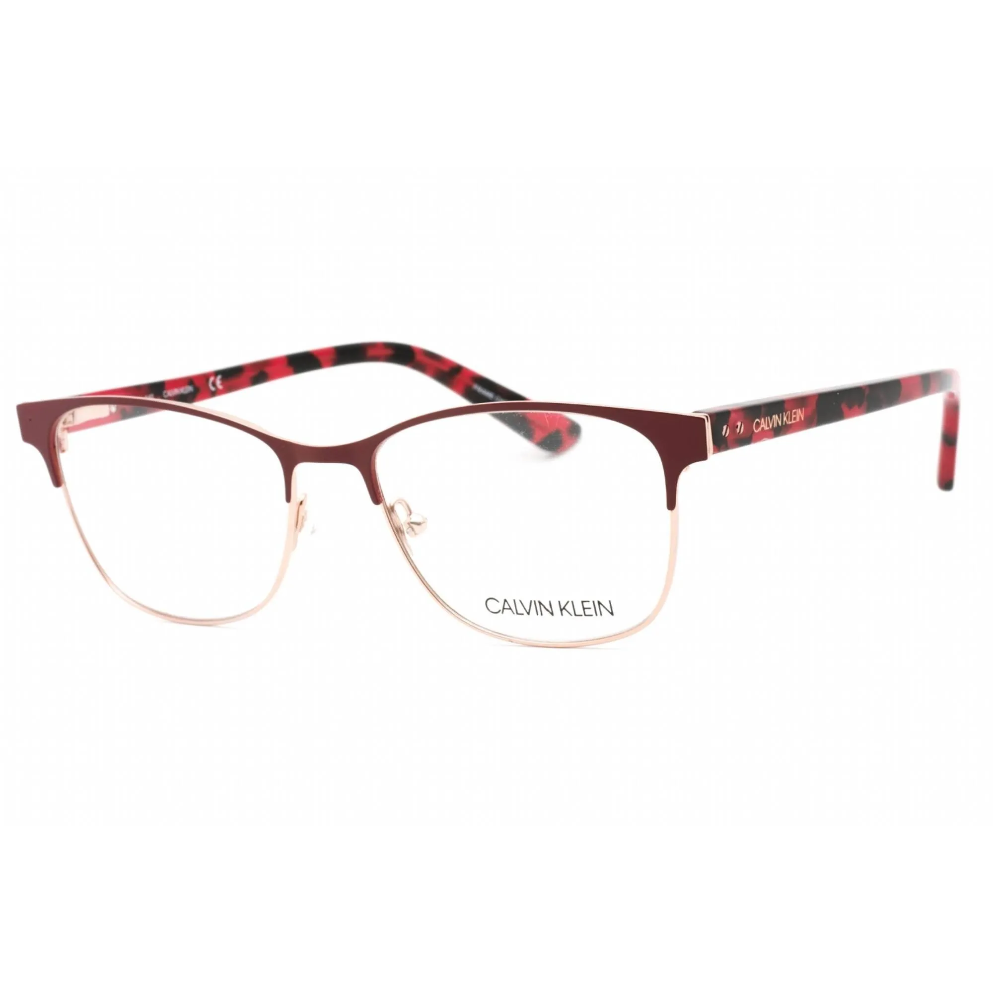 Calvin Klein Women's Eyeglasses - Berry Full Rim Metal Frame Clear Lens | CK19305 654