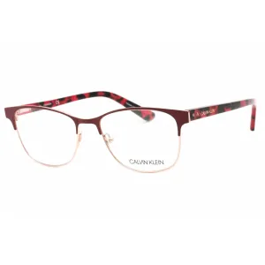 Calvin Klein Women's Eyeglasses - Berry Full Rim Metal Frame Clear Lens | CK19305 654