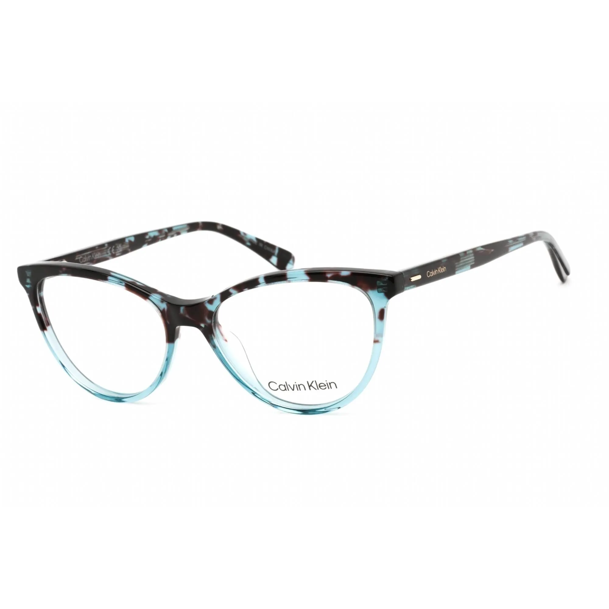 Calvin Klein Women's Eyeglasses - Cat Eye Blue Tortoise Plastic Frame | CK21519 454