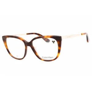 Calvin Klein Women's Eyeglasses - Havana Plastic Full Rim Cat Eye Frame | CK23520 240
