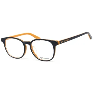 Calvin Klein Women's Eyeglasses - Navy/Maize Round Frame Clear Lens | CK18529A 415