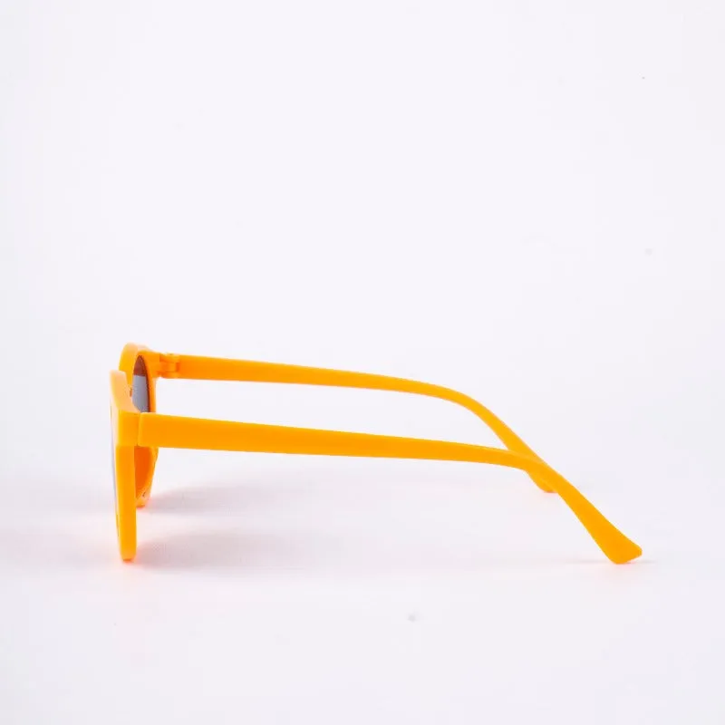 Canary Yellow Playful Orbit Round Kid's Sunglass