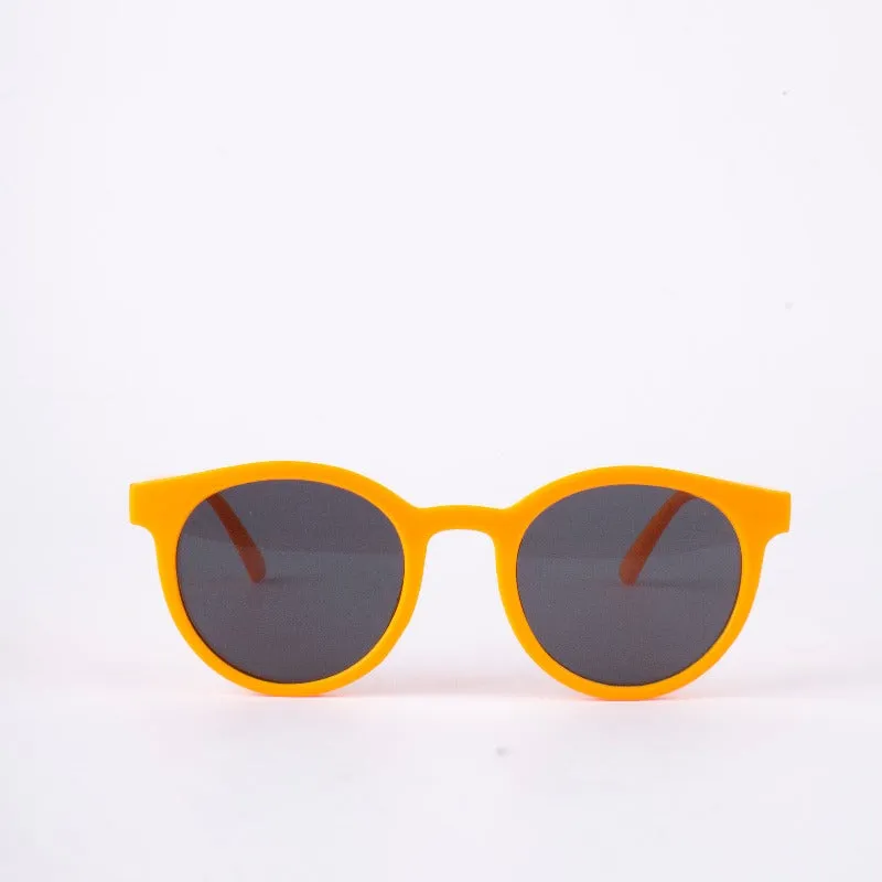 Canary Yellow Playful Orbit Round Kid's Sunglass